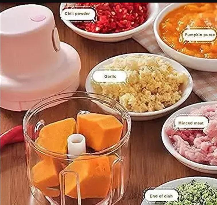 Portable USB Rechargeable Electric Fruit Vegetable Chopper